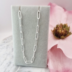 NASZYJNIK SREBRNY SPINACZ ŁAŃCUCH SREBRO 925